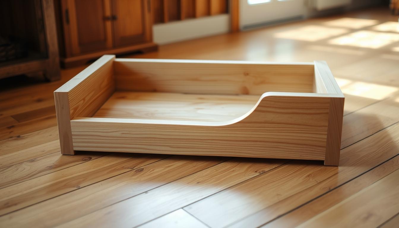 cama pet de madeira simples