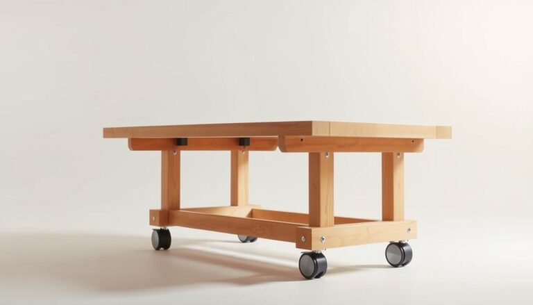mesa de apoio com rodas