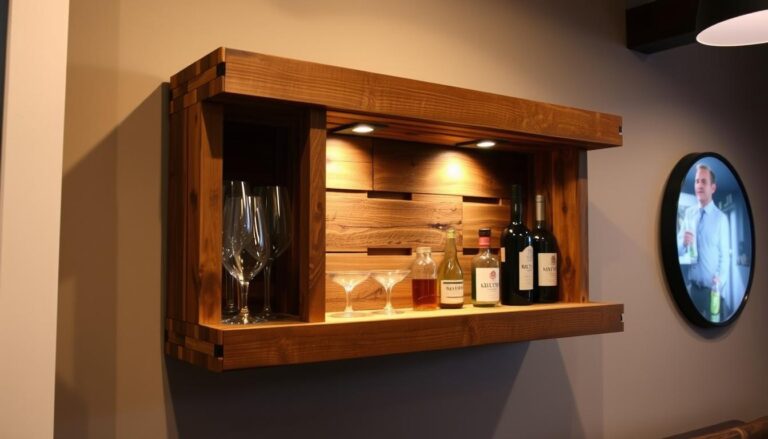 mini bar de parede com palete