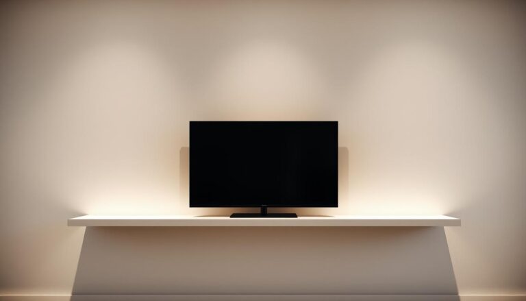 rack de TV flutuante em MDF