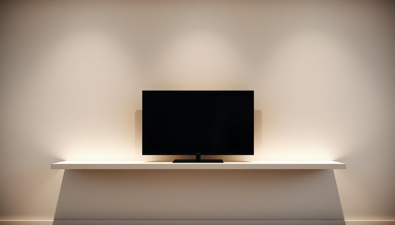 rack de TV flutuante em MDF