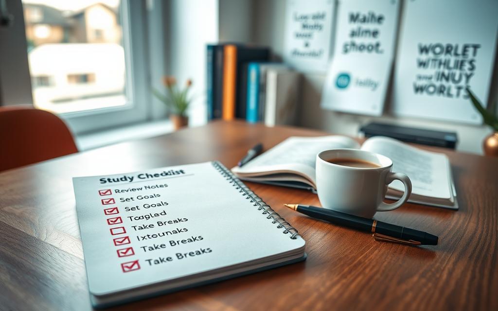 study checklist for daily use